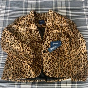 Eloquii Leopard Print Blazer
